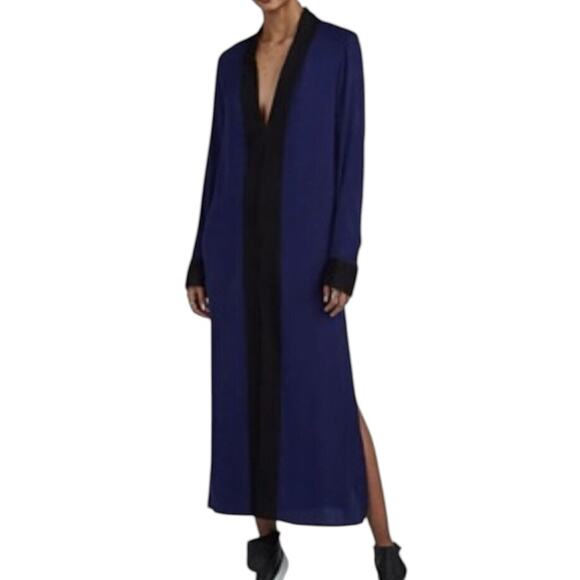 Haider Ackerman Malibu Dress Cobalt Blue size FR 34 Colorblock Black trim - Picture 14 of 15